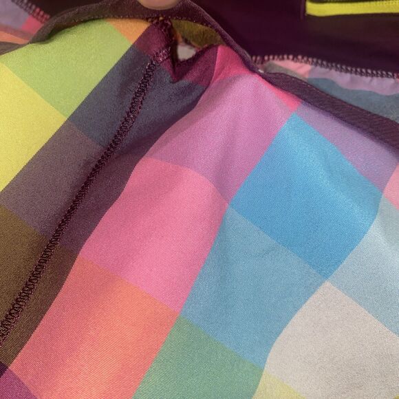 Lululemon Groovy speed Run Shortie Short Plum Plaid Sea Check Angel Wing Pocket - Picture 5 of 11